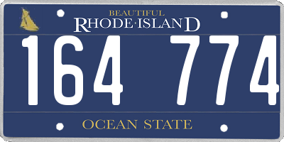 RI license plate 164774
