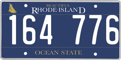 RI license plate 164776