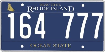 RI license plate 164777