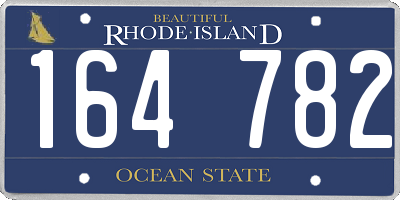 RI license plate 164782