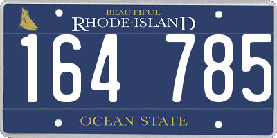 RI license plate 164785