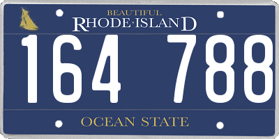 RI license plate 164788