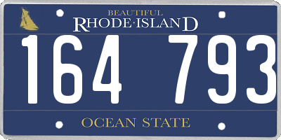 RI license plate 164793