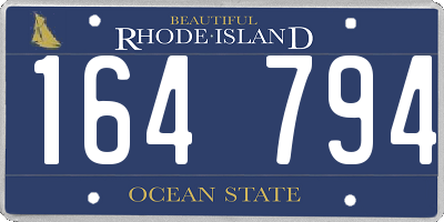 RI license plate 164794