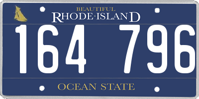 RI license plate 164796