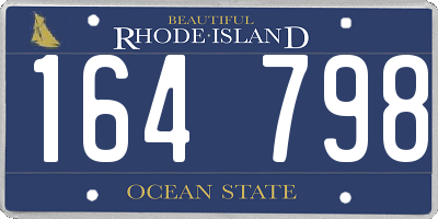 RI license plate 164798
