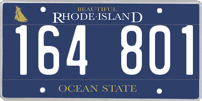RI license plate 164801