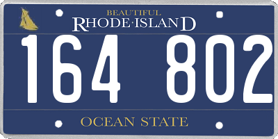 RI license plate 164802