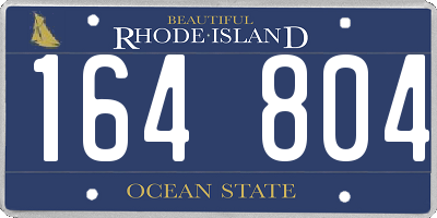 RI license plate 164804