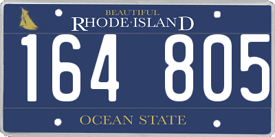 RI license plate 164805