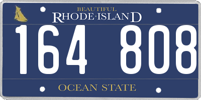 RI license plate 164808