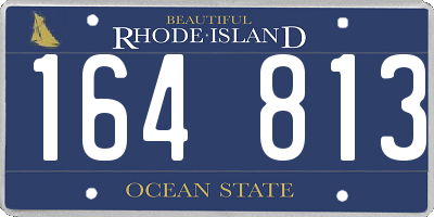 RI license plate 164813