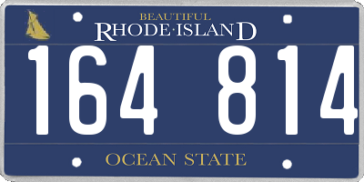 RI license plate 164814