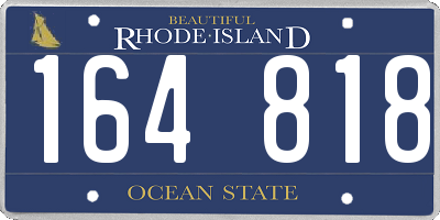 RI license plate 164818