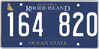 RI license plate 164820