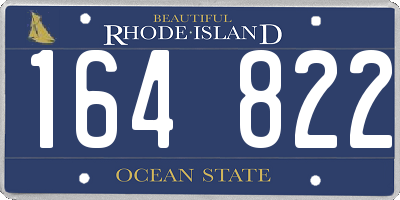 RI license plate 164822