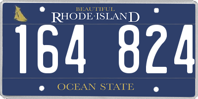 RI license plate 164824