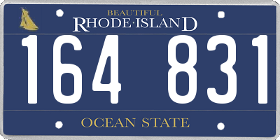 RI license plate 164831