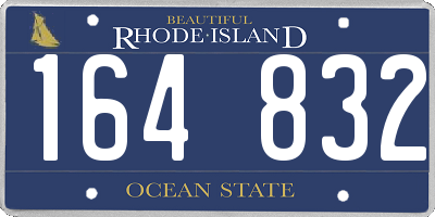 RI license plate 164832