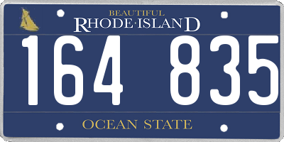 RI license plate 164835