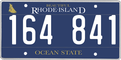 RI license plate 164841