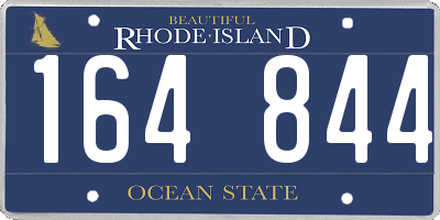 RI license plate 164844