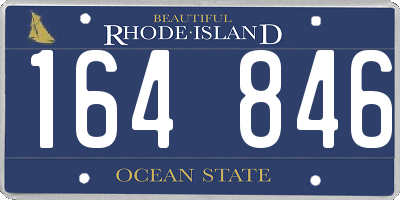 RI license plate 164846