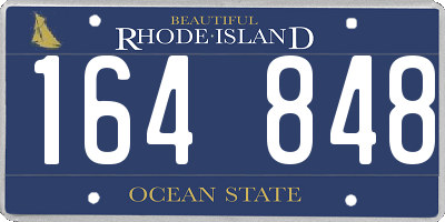 RI license plate 164848