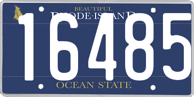 RI license plate 16485