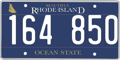 RI license plate 164850