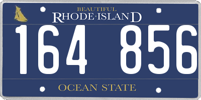 RI license plate 164856