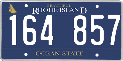 RI license plate 164857