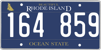 RI license plate 164859