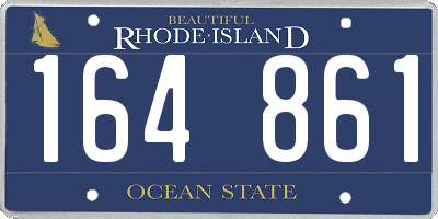 RI license plate 164861