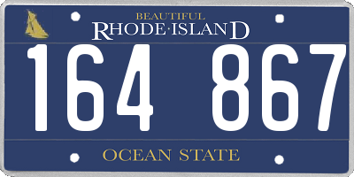 RI license plate 164867