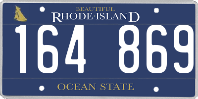 RI license plate 164869