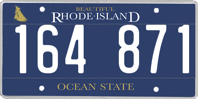 RI license plate 164871