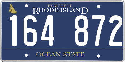 RI license plate 164872