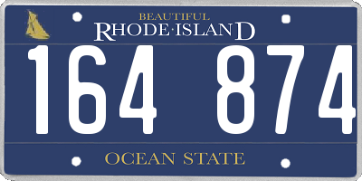 RI license plate 164874