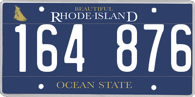 RI license plate 164876
