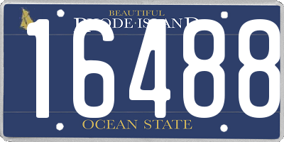 RI license plate 16488