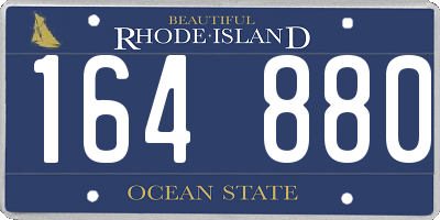 RI license plate 164880