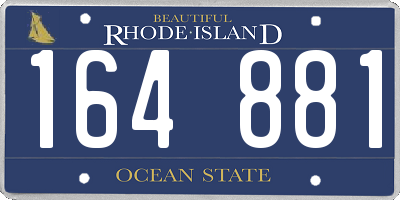 RI license plate 164881