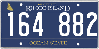RI license plate 164882