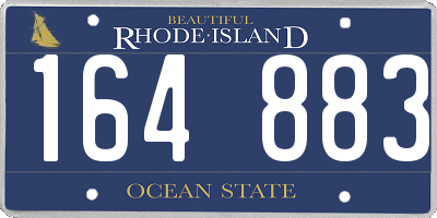 RI license plate 164883