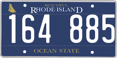 RI license plate 164885