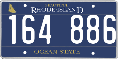 RI license plate 164886