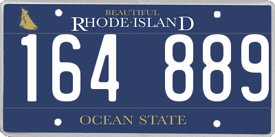 RI license plate 164889