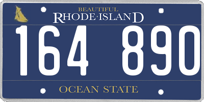 RI license plate 164890