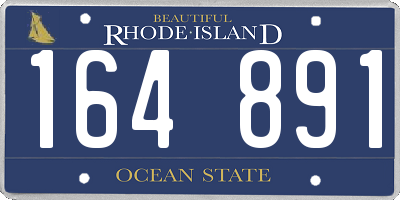 RI license plate 164891